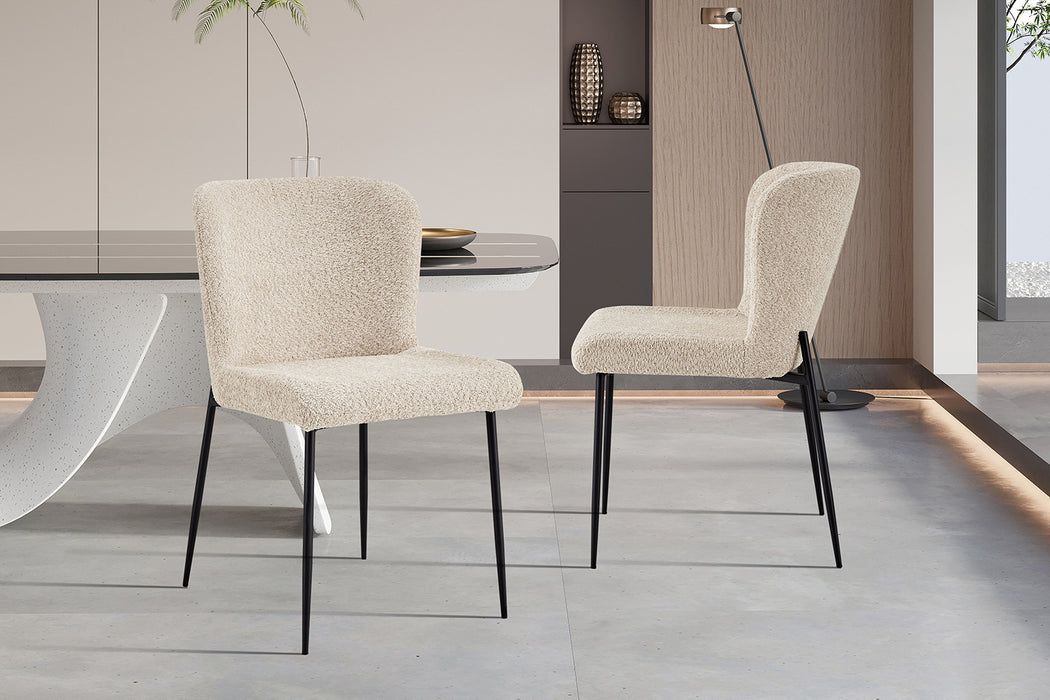 Stoel 'Lisa' Bouclé Beige (2 per doos)