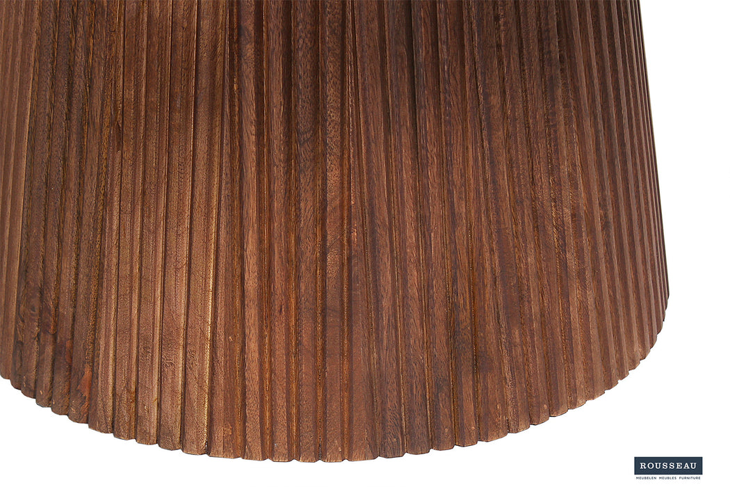 Salontafel 'Miguel' 80 cm Rond Mango hout Lichtbruin (2c)