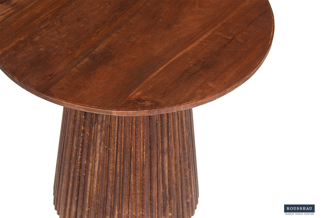 Salontafel 'Miguel' 50 cm Rond Mango hout Lichtbruin (2c)