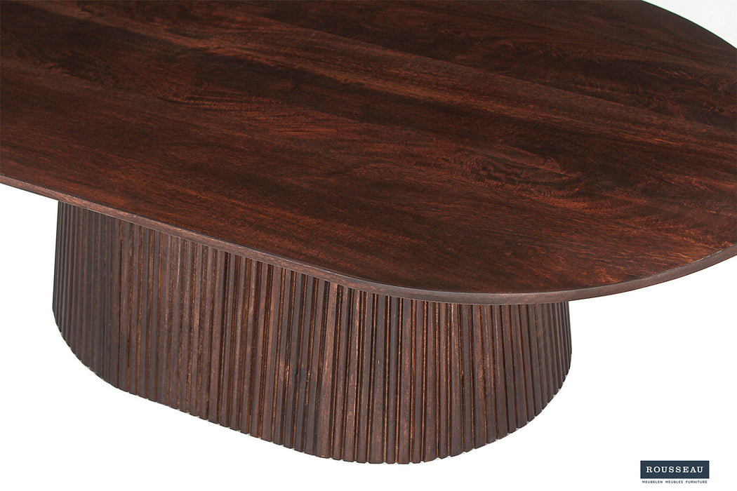 Salontafel 'Miguel' 120 cm Ovaal Mango hout Donkerbruin (2c)