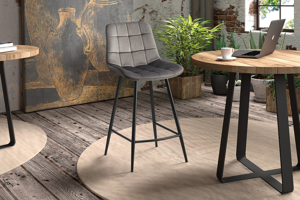 Counterstoel 'Juta' Fluweel Taupe (2 per doos)