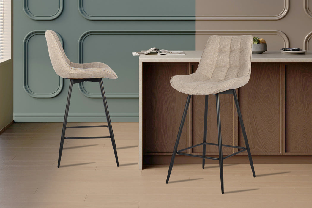 Counterstoel 'Ariba' Stof Ote Montego 178 Beige/Lichtgrijs (2 per doos)