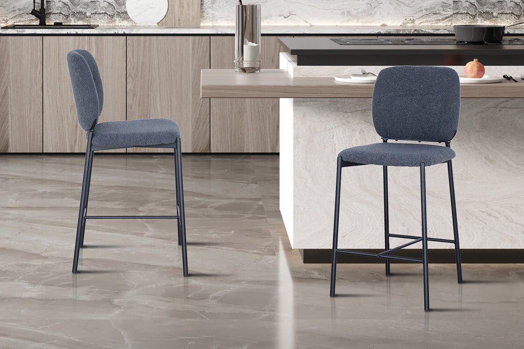 PROMO - Counterstoel 'Sophia' Stof Donkergrijs (2 per doos)