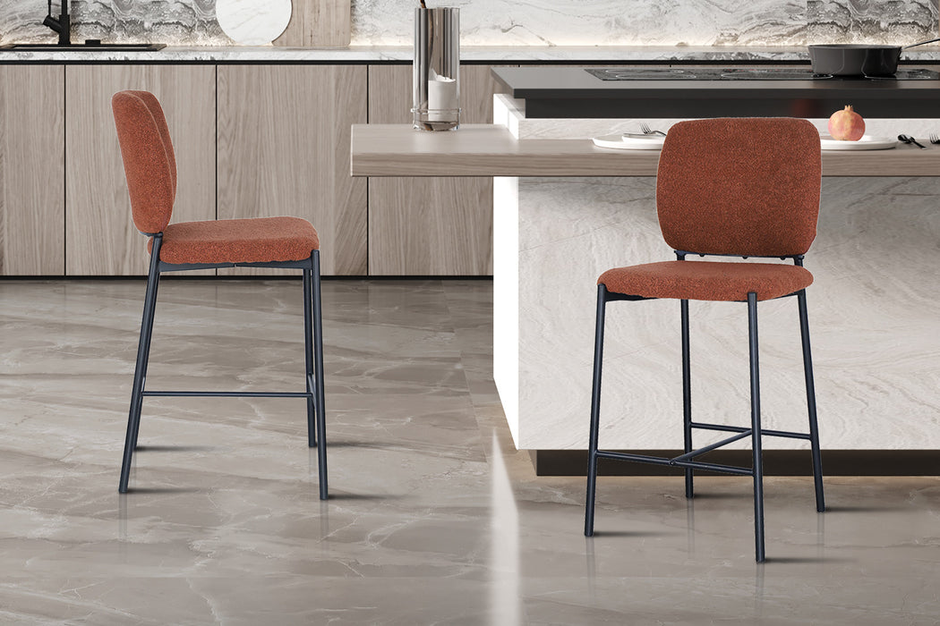 PROMO - Counterstoel 'Sophia' Stof Roest (2 per doos)
