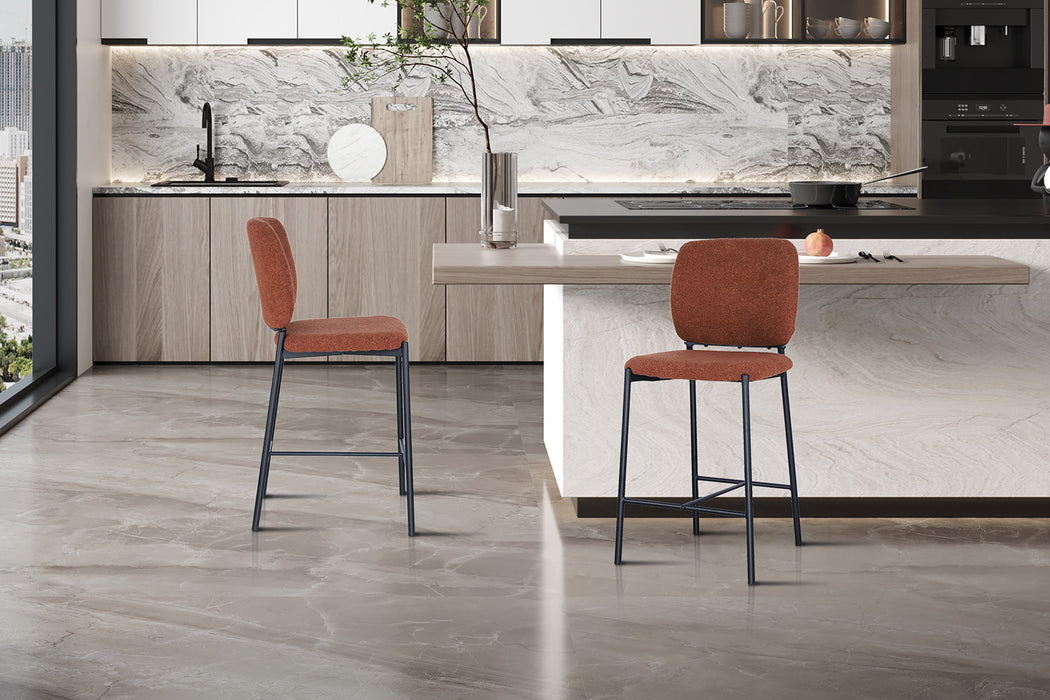 PROMO - Counterstoel 'Sophia' Stof Roest (2 per doos)