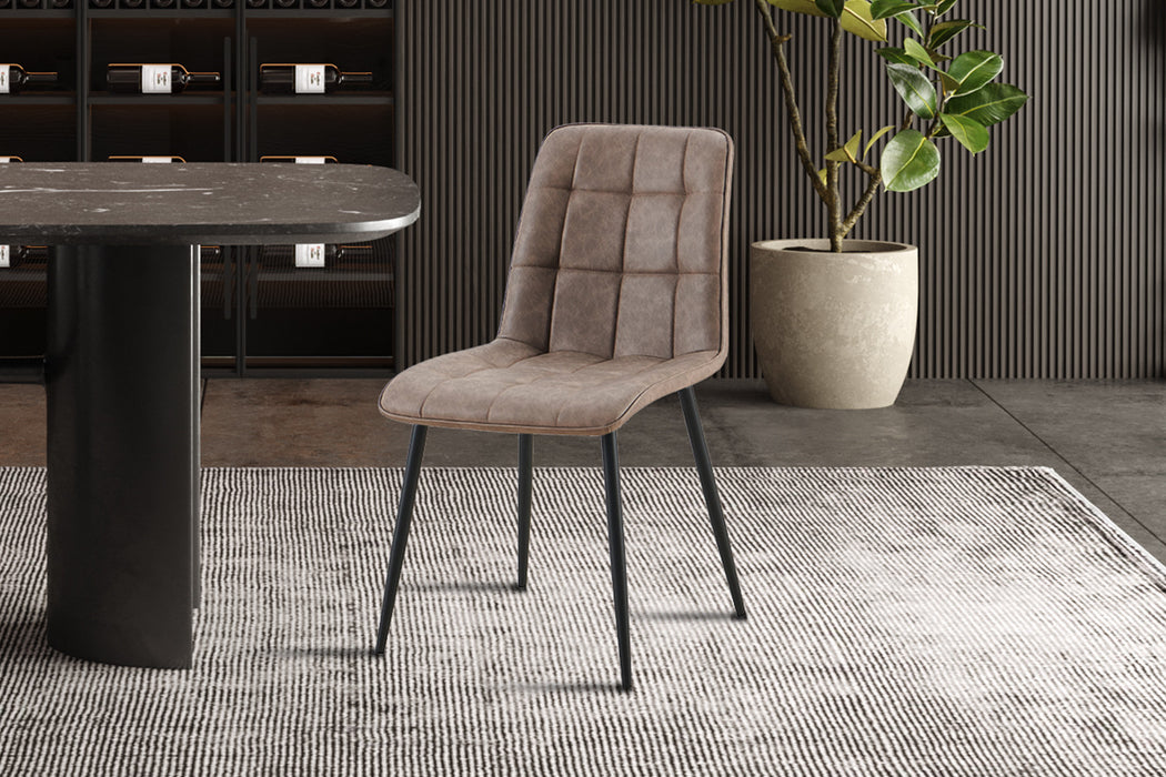 Set van 4 stoelen 'Furas' Vintage PU Bruin (1c)