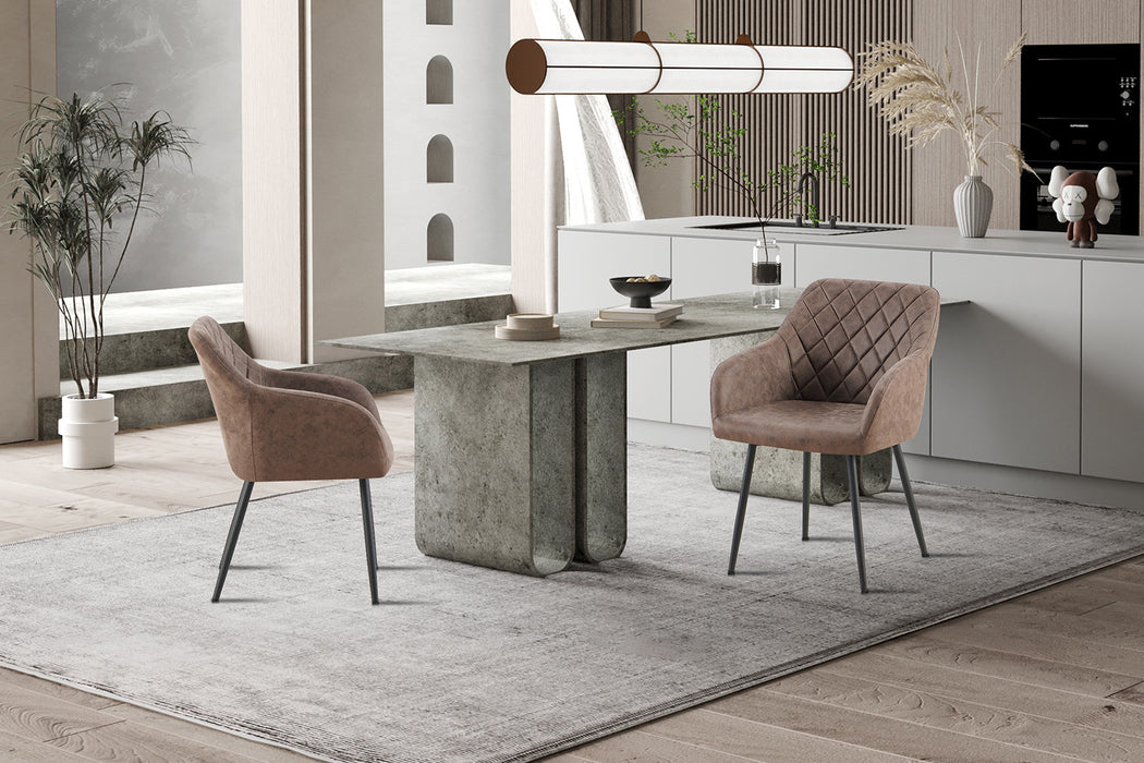 Stoel 'Peron' Micro fiber PU Bruin (2 per doos)