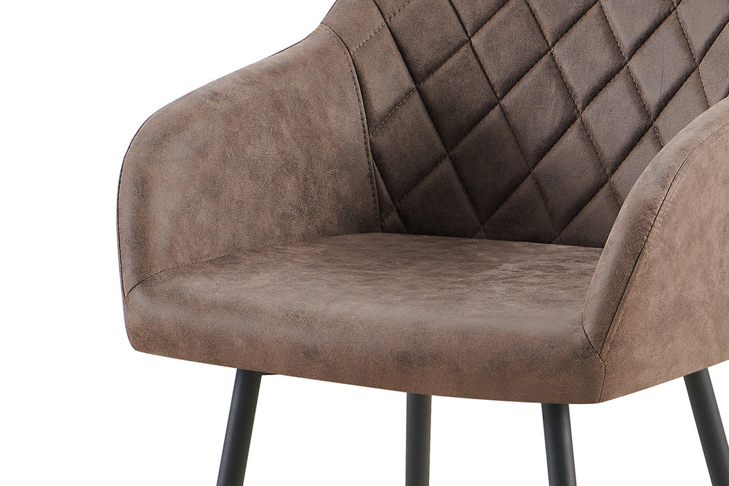 Stoel 'Peron' Micro fiber PU Bruin (2 per doos)