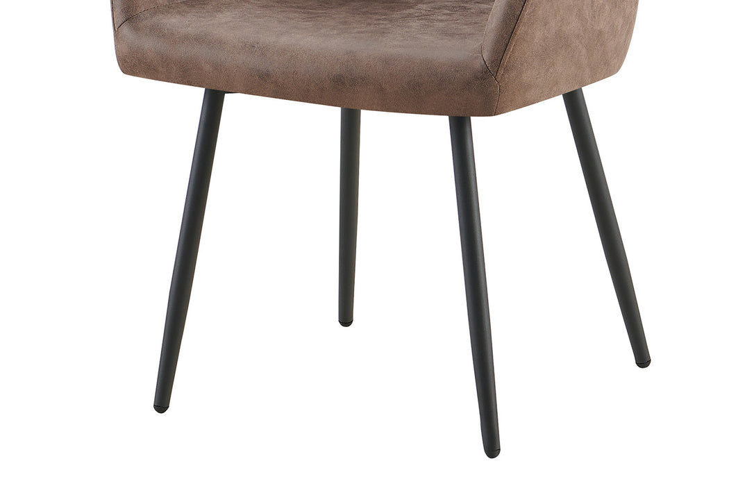 Stoel 'Peron' Micro fiber PU Bruin (2 per doos)