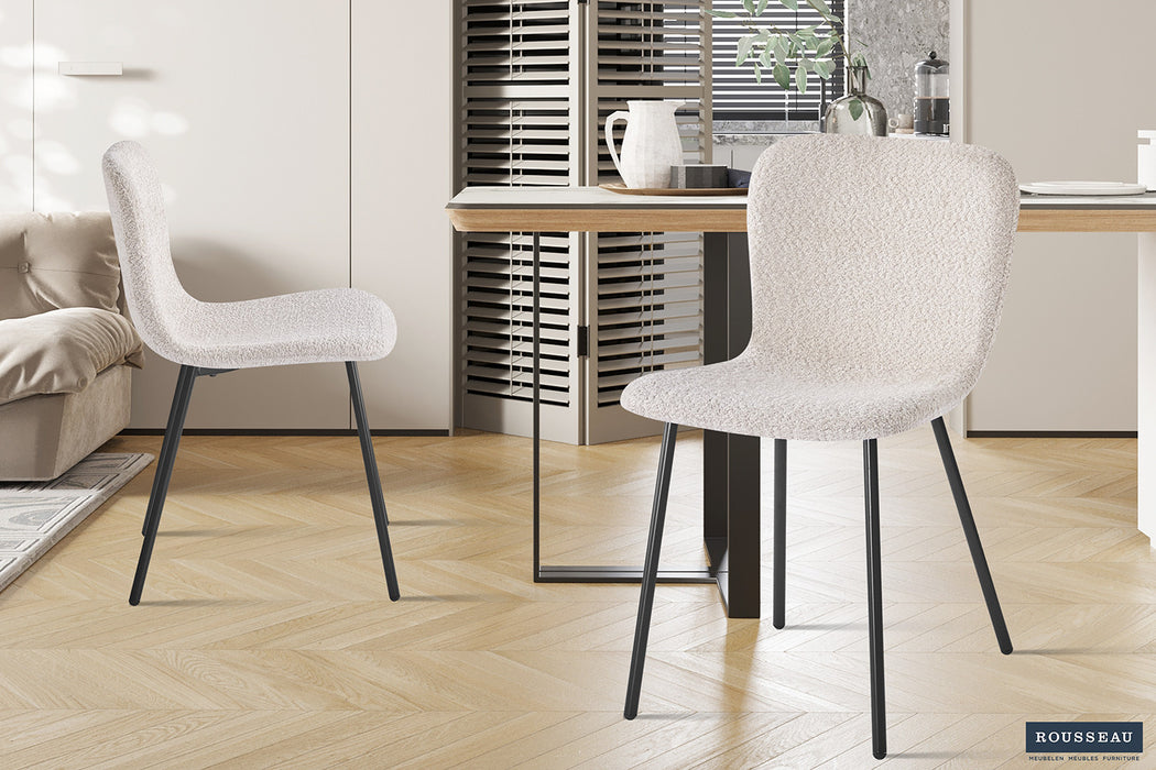 Stoel 'Susan' Bouclé Zand (2 per doos)