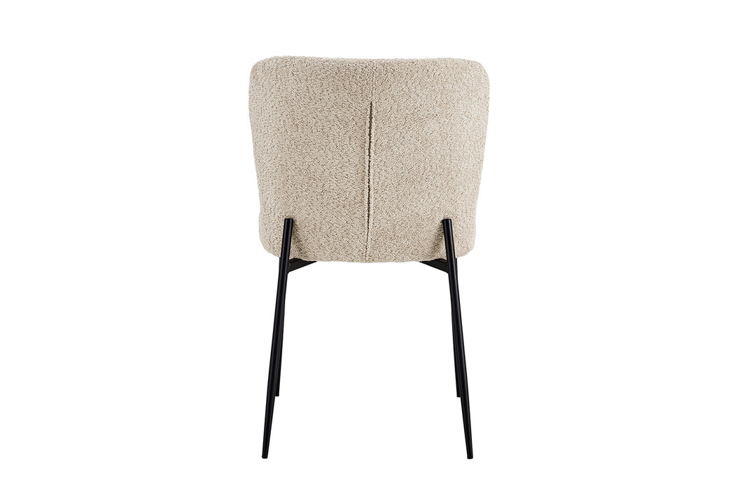 Stoel 'Lisa' Bouclé Beige (2 per doos)