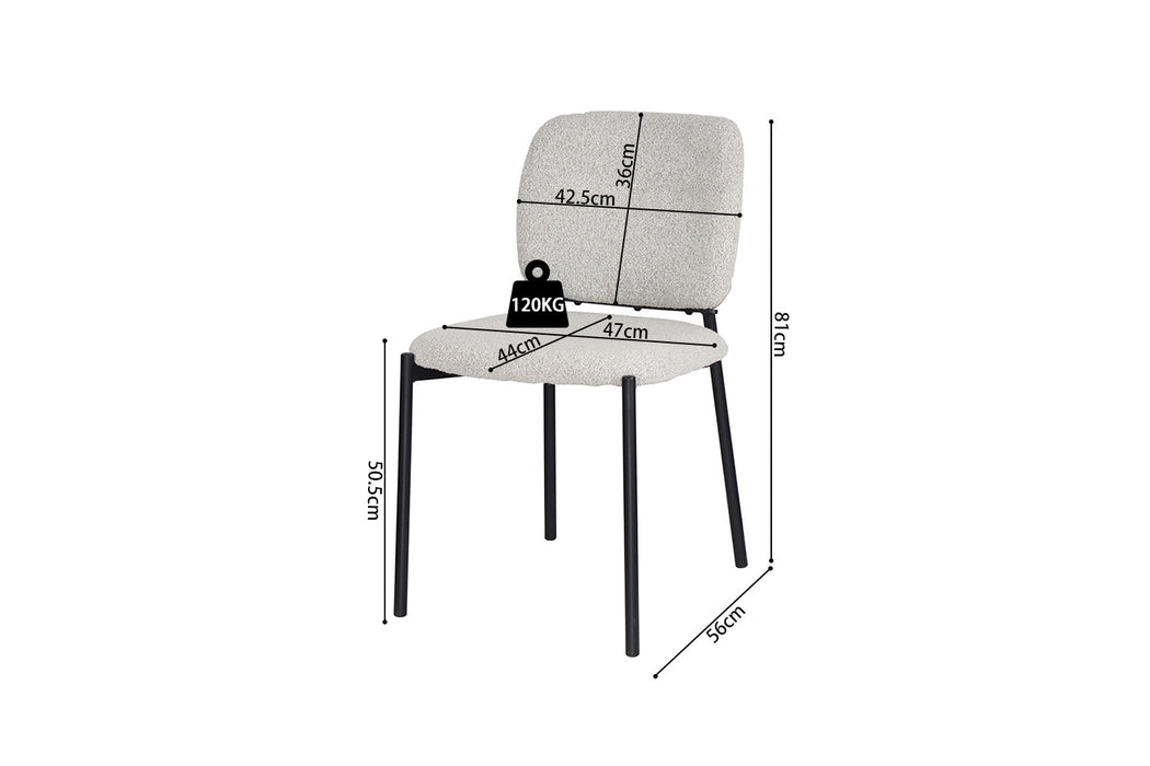 PROMO - Stoel 'Sophia' Stof Beige (2 per doos)