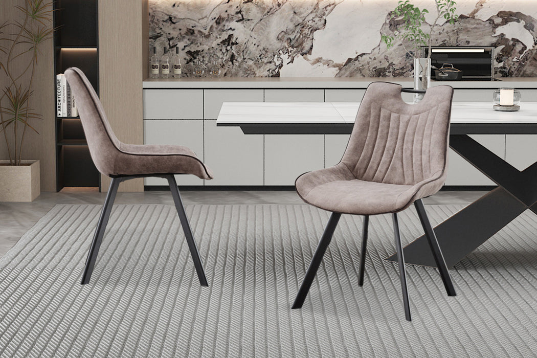 Stoel 'Pablo' Micro fiber PU Grijs (2 per doos)