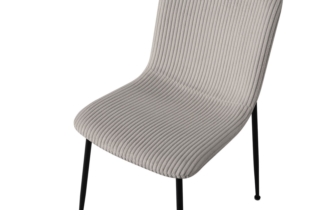 Stoel 'Alice' Corduroy Lichtgrijs (2 per doos)