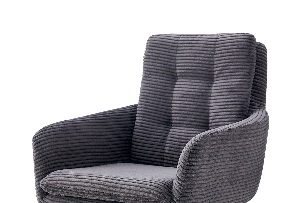 Stoel 'Luna' Draaibaar tot 0 Corduroy Fabb Hyper 16 Grijs (2 per doos)