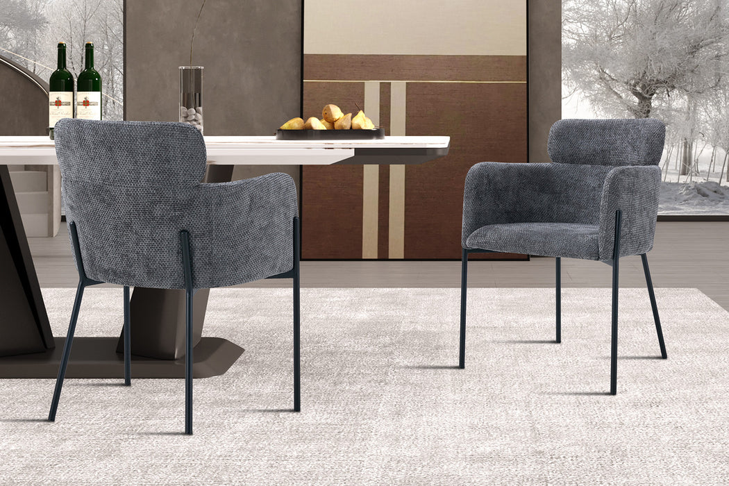 Stoel 'Naomi' Stof Grijs (2 per doos)