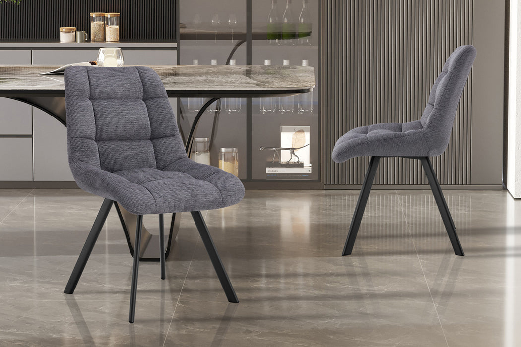 Stoel 'Lizzy' Stof Ote Share 456 Donkergrijs (2 per doos)