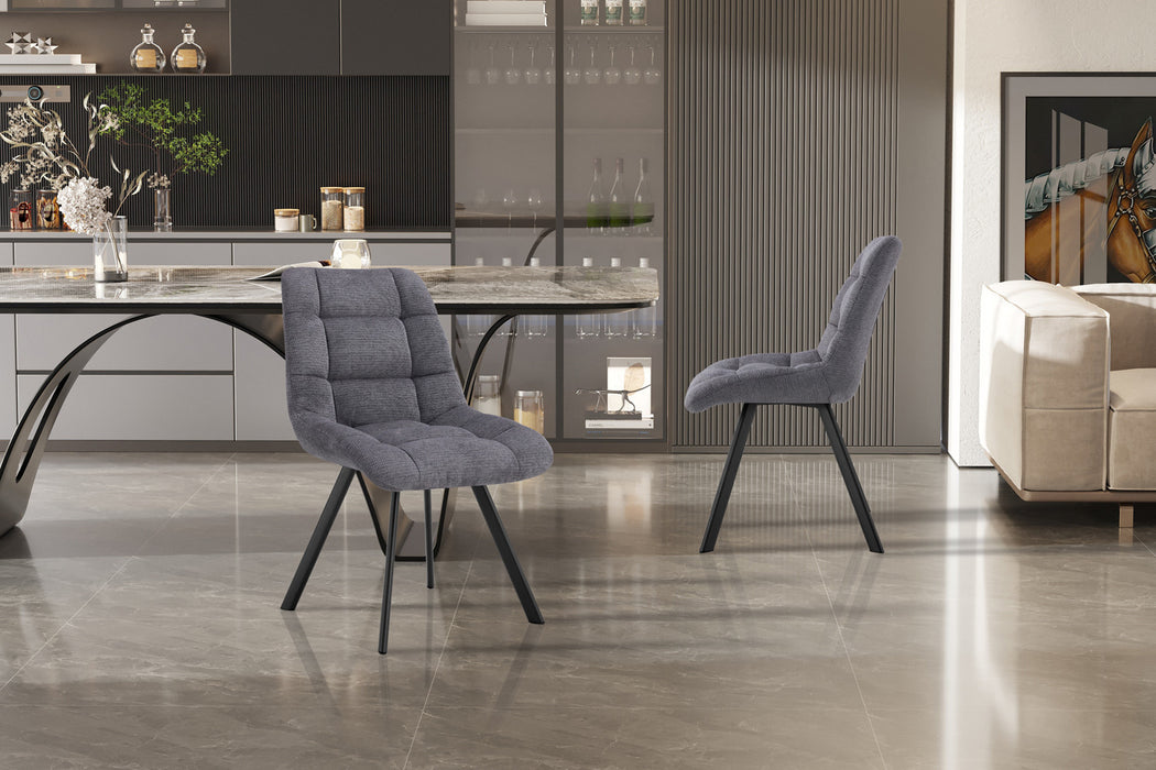 Stoel 'Lizzy' Stof Ote Share 456 Donkergrijs (2 per doos)