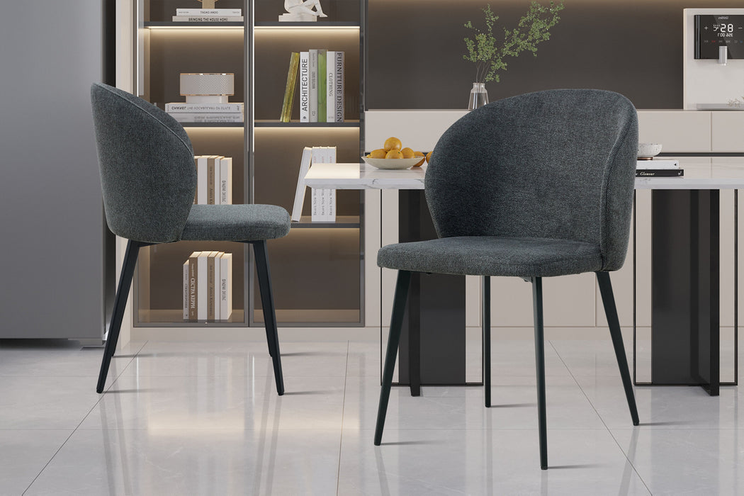 Stoel 'Toledo' Stof Donkergrijs (2 per doos)