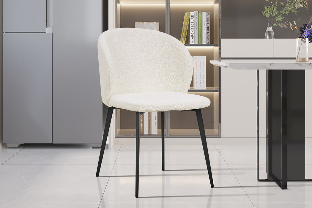 Stoel 'Toledo' Bouclé Wit (2 per doos)