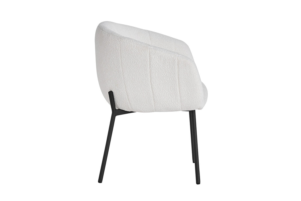 Stoel 'Sevilla' Bouclé Wit (2 per doos)