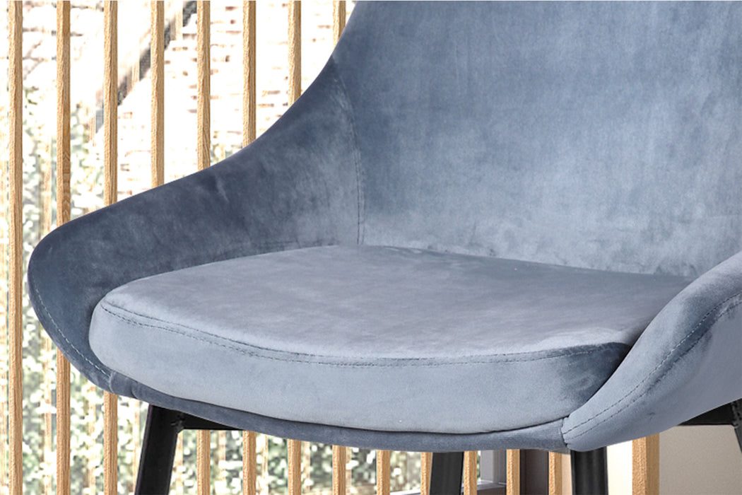 Stoel 'Mirano' Fluweel Blauw (2 per doos)
