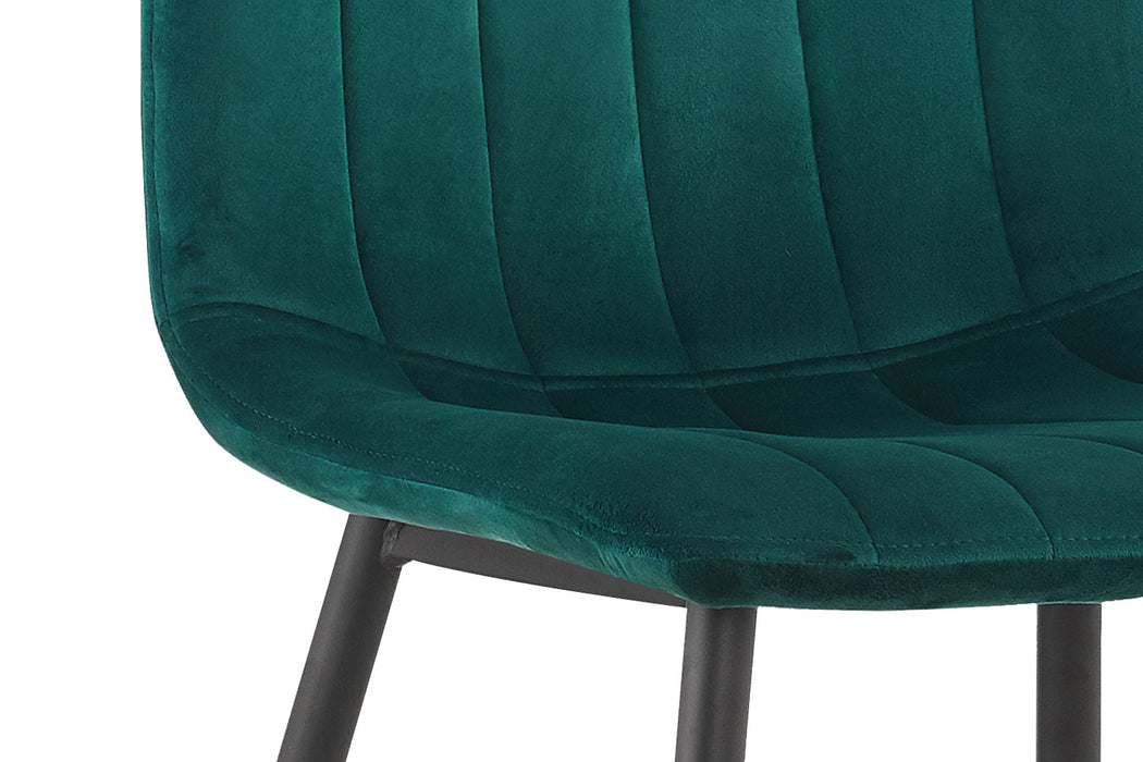 Stoel 'Willis' Fluweel Groen (4 per doos)