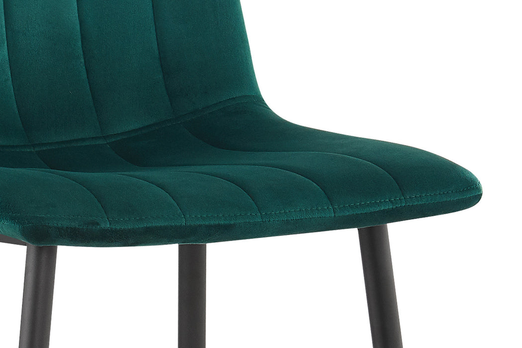 Stoel 'Willis' Fluweel Groen (4 per doos)
