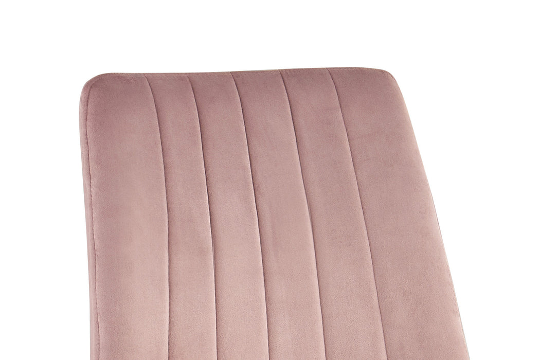 PROMO - Stoel 'Willis' Fluweel Roze (4 per doos)