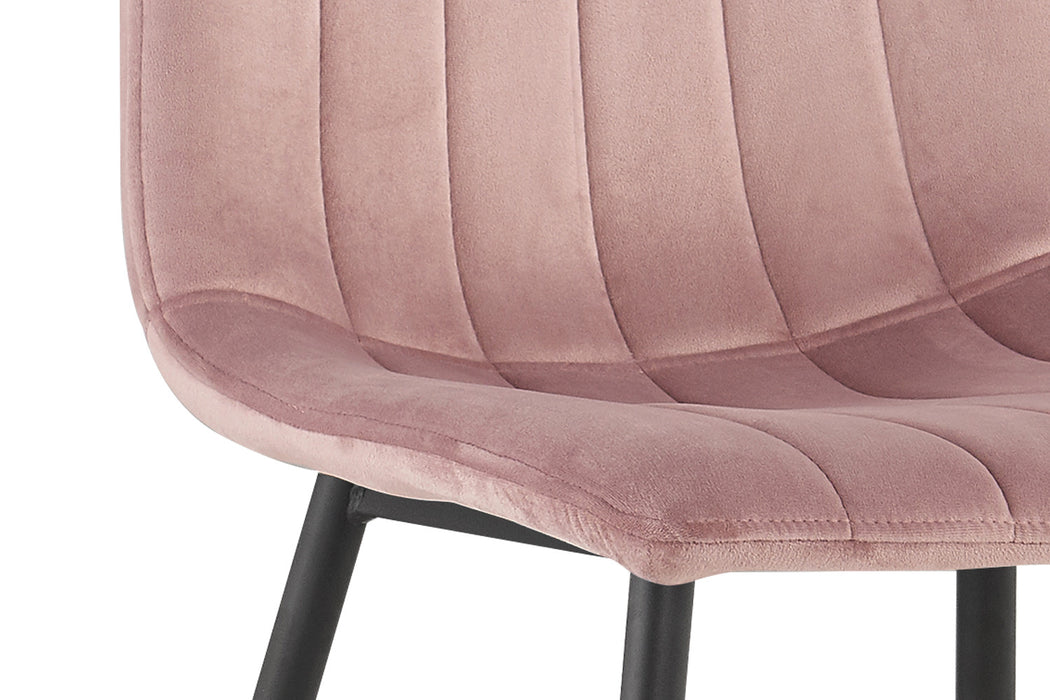 PROMO - Stoel 'Willis' Fluweel Roze (4 per doos)