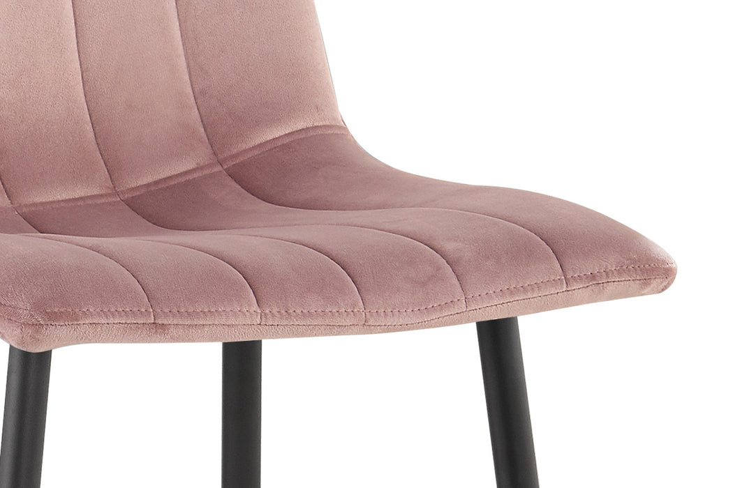 PROMO - Stoel 'Willis' Fluweel Roze (4 per doos)