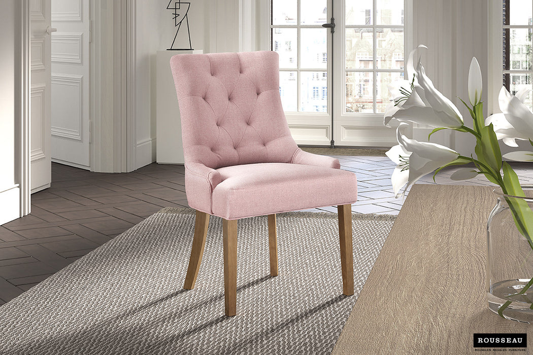 SALE - Stoel 'Fancy' Stof Roze (2 per doos)