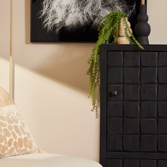 Kabinet Kast Brandy Black - 1 Deur & 1 Lade