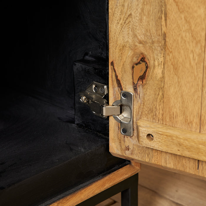 RichWood Tv-meubel - 120 cm - Mangohout & Metaal
