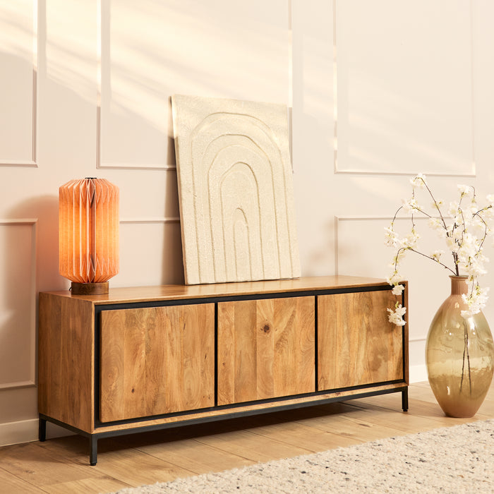 Tv meubel RichWood - 150 cm | Mangohout & Metaal