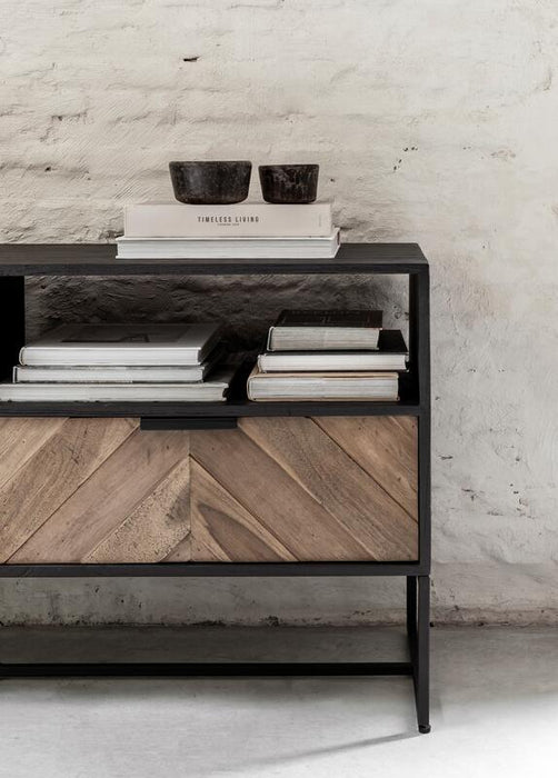 TV stand Criss Cross large, 3 drawers, 3 open racks