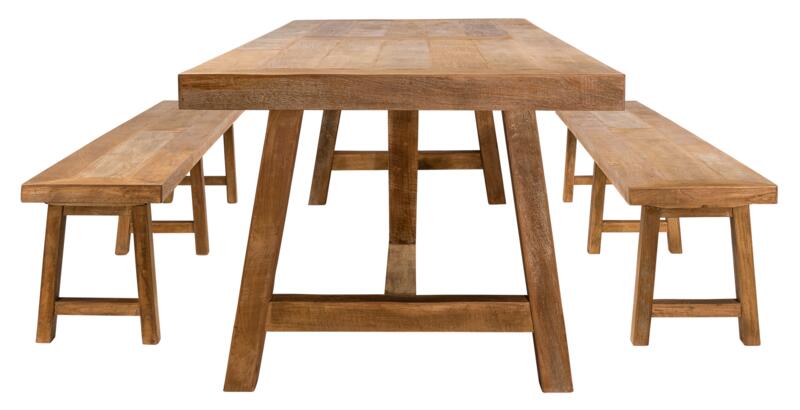 Monastery Bank - Gerecycled Teakhout