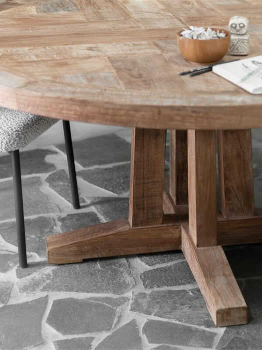 Castello Ronde Eettafel - Gerecycled Teakhout - Ø160cm