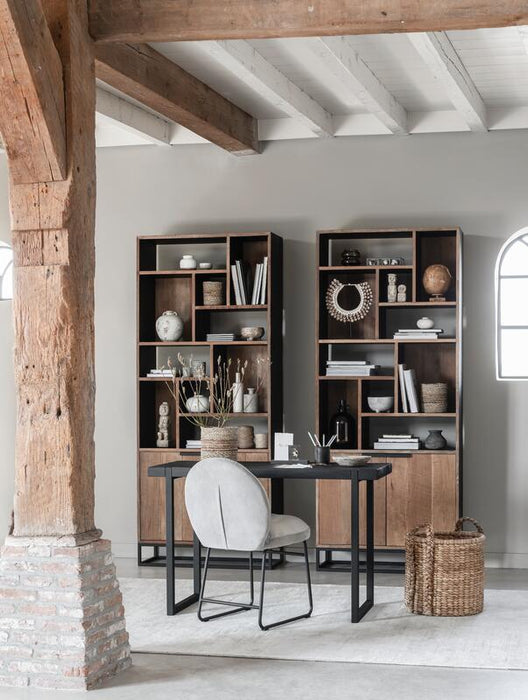Beam Bureau - Zwart - Gerecycled Teakhout