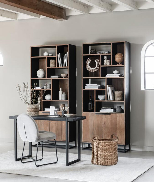 Beam Bureau - Zwart - Gerecycled Teakhout