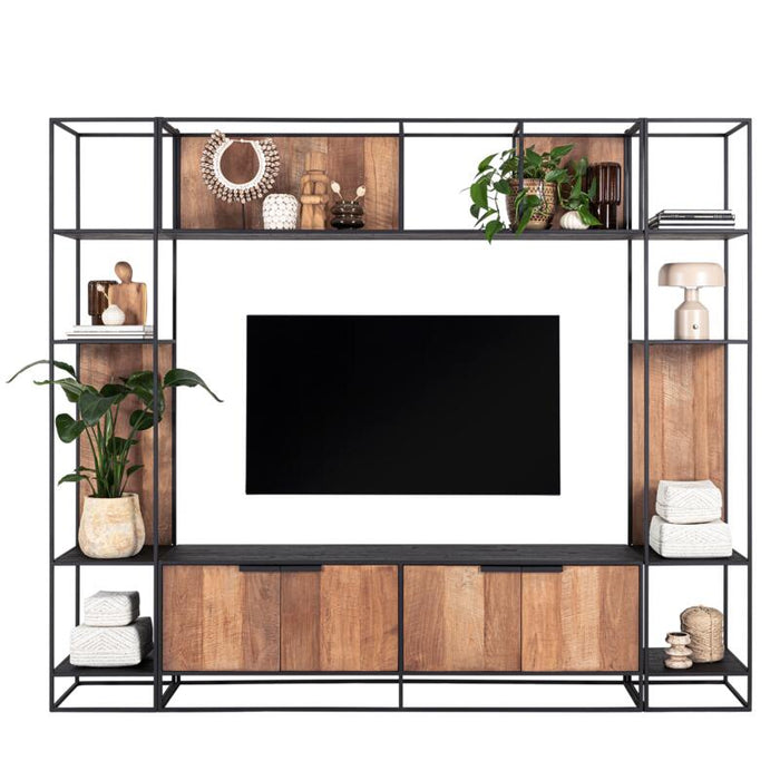 TV wall element bookrack Cosmo small, open racks