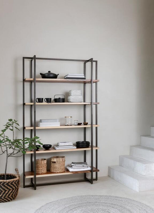 Bookrack Flare High - Boekenkast van Suar Hout