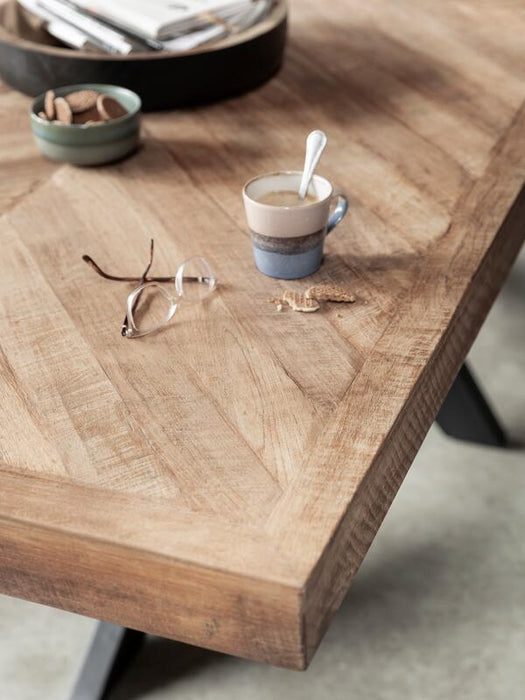 Einstein Eettafel Rechthoekig - Gerecycled Teakhout