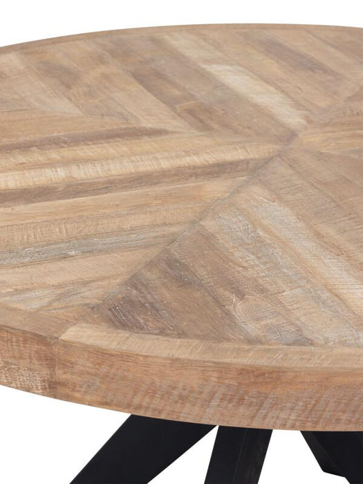 Einstein Ronde Eettafel - Gerecycled Teakhout
