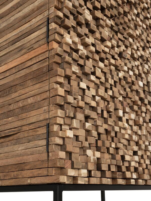 Cupboard Sticks - Teakhouten Kast met 2 Deuren en 6 Legplanken