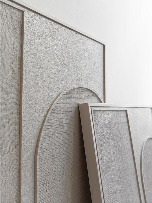 Wall Panel Elyn Cream small, 102x76x4 cm, cream jute