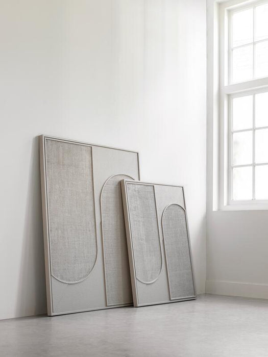 Wall Panel Elyn Cream small, 102x76x4 cm, cream jute