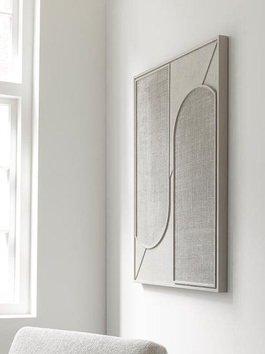 Wall Panel Elyn Cream small, 102x76x4 cm, cream jute