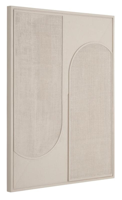 Wall Panel Elyn Cream small, 102x76x4 cm, cream jute