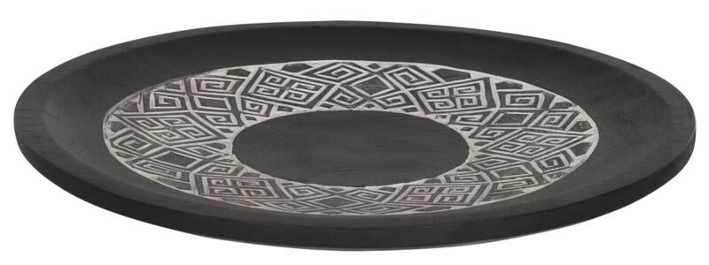 Plate Tribal black - ORDER by 2 pcs